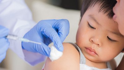 Child getting a vaccine